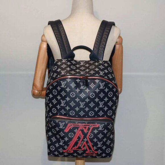 LOUIS VUITTON Monogram Ink Apollo Backpack Navy Red White - Picture 1 of 16
